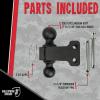 image:imageBulletProof Hitches  Adjustable Trailer Hitch 178 Single Ball Mount  Replacement 178 Ball Hitch Rated up to 8000 lbs  Solid Steel Corrosion Resistant Black Powder Coat2 and 2 516