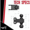 image:imageBulletProof Hitches  Adjustable Trailer Hitch 178 Single Ball Mount  Replacement 178 Ball Hitch Rated up to 8000 lbs  Solid Steel Corrosion Resistant Black Powder Coat2 and 2 516