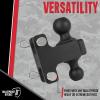image:imageBulletProof Hitches  Adjustable Trailer Hitch 178 Single Ball Mount  Replacement 178 Ball Hitch Rated up to 8000 lbs  Solid Steel Corrosion Resistant Black Powder Coat2 and 2 516