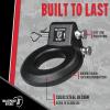 image:imageBulletProof Hitches  Loop Lunette Ring  Pintle Hitch Ring Rated to 24000 lbs  for Towing Pintle Military Trailers Demolition amp Recovery  Solid Steel CorrosionResistant Black Powder Coat