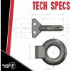 image:imageBulletProof Hitches  Loop Lunette Ring  Pintle Hitch Ring Rated to 24000 lbs  for Towing Pintle Military Trailers Demolition amp Recovery  Solid Steel CorrosionResistant Black Powder Coat