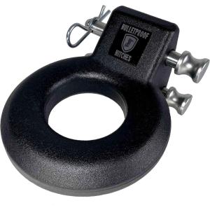 image:imageBulletProof Hitches  Loop Lunette Ring  Pintle Hitch Ring Rated to 24000 lbs  for Towing Pintle Military Trailers Demolition amp Recovery  Solid Steel CorrosionResistant Black Powder Coat