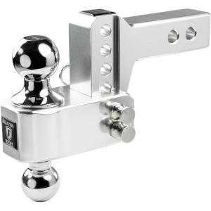 image:imageBulletProof Hitches  20 Aluminum Trailer Hitch 14000 lb Rating  Adjustable Hitch with 6 DropRise and 2 amp 2516 Dual Ball  CorrosionResistant Tow Hitch2