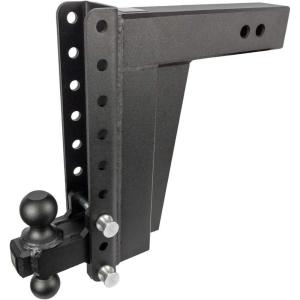 image:imageBulletProof Hitches  30 Adjustable Extreme Duty Trailer Hitch 36000 lb Rating  10 DropRise with 2 and 2 516 Dual Ball  Powder Coat Solid Steel CorrosionResistant12