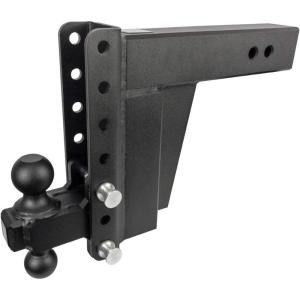 image:imageBulletProof Hitches  30 Adjustable Extreme Duty Trailer Hitch 36000 lb Rating  Offset 4 amp 6 DropRise with 2 and 2 516 Dual Ball  Powder Coat Solid Steel CorrosionResistant8