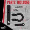 image:imageBulletProof Hitches  20 Shackle Hitch Receiver with 36000 lb Rating and DRingClevis  Tow Hitch Shackle for 2 Receivers  Extreme Duty Solid Steel Black Powder Coat20