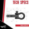 image:imageBulletProof Hitches  20 Shackle Hitch Receiver with 36000 lb Rating and DRingClevis  Tow Hitch Shackle for 2 Receivers  Extreme Duty Solid Steel Black Powder Coat20