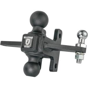 image:imageBulletProof Hitches  114 Trailer Mounted Sway Control Ball  Replacement Ball Mount Plate for Mounting Sway Control System  Solid Steel Black Powder Coat Corrosion ResistantHeavyExtreme Duty Sway Control Ball Mount