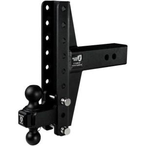 image:imageBulletProof Hitches  30 Adjustable Heavy Duty Trailer Hitch 22000 lb Rating  4 DropRise Trailer Hitch with 2 amp 2516 Dual Ball  Powder Coat Solid Steel CorrosionResistantOffset 4  6