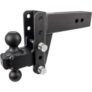 image:imageBulletProof Hitches  30 Adjustable Heavy Duty Trailer Hitch 22000 lb Rating  4 DropRise Trailer Hitch with 2 amp 2516 Dual Ball  Powder Coat Solid Steel CorrosionResistant4