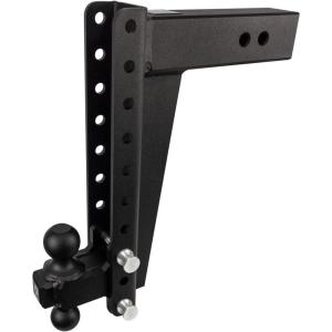 image:imageBulletProof Hitches  30 Adjustable Heavy Duty Trailer Hitch 22000 lb Rating  4 DropRise Trailer Hitch with 2 amp 2516 Dual Ball  Powder Coat Solid Steel CorrosionResistant14