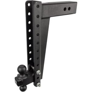 image:imageBulletProof Hitches  30 Adjustable Heavy Duty Trailer Hitch 22000 lb Rating  4 DropRise Trailer Hitch with 2 amp 2516 Dual Ball  Powder Coat Solid Steel CorrosionResistant16
