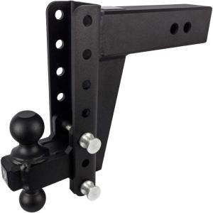 image:imageBulletProof Hitches  30 Adjustable Heavy Duty Trailer Hitch 22000 lb Rating  4 DropRise Trailer Hitch with 2 amp 2516 Dual Ball  Powder Coat Solid Steel CorrosionResistant8