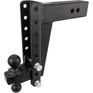 image:imageBulletProof Hitches  30 Adjustable Heavy Duty Trailer Hitch 22000 lb Rating  4 DropRise Trailer Hitch with 2 amp 2516 Dual Ball  Powder Coat Solid Steel CorrosionResistant10