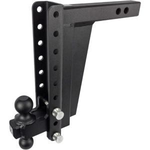 image:imageBulletProof Hitches  20 Adjustable Extreme Duty Trailer Hitch 30000 lb Rating  Offset 4 amp 6 DropRise with 2 and 2 516 Dual Ball  Powder Coat Solid Steel CorrosionResistant12