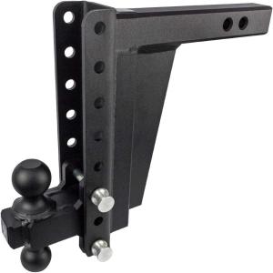 image:imageBulletProof Hitches  20 Adjustable Extreme Duty Trailer Hitch 30000 lb Rating  Offset 4 amp 6 DropRise with 2 and 2 516 Dual Ball  Powder Coat Solid Steel CorrosionResistant10