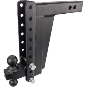 image:imageBulletProof Hitches  25 Adjustable Extreme Duty Trailer Hitch 36000 lb Rating  Offset 4 amp 6 DropRise with 2 and 2 516 Dual Ball  Powder Coat Solid Steel CorrosionResistant12