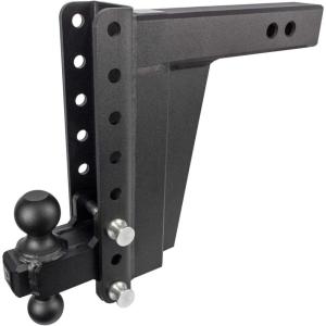 image:imageBulletProof Hitches  25 Adjustable Extreme Duty Trailer Hitch 36000 lb Rating  Offset 4 amp 6 DropRise with 2 and 2 516 Dual Ball  Powder Coat Solid Steel CorrosionResistant10