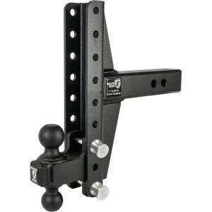 image:imageBulletProof Hitches  25 Adjustable Extreme Duty Trailer Hitch 36000 lb Rating  Offset 4 amp 6 DropRise with 2 and 2 516 Dual Ball  Powder Coat Solid Steel CorrosionResistantOffset 4  6