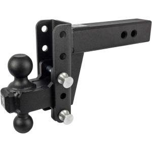 image:imageBulletProof Hitches  25 Adjustable Extreme Duty Trailer Hitch 36000 lb Rating  Offset 4 amp 6 DropRise with 2 and 2 516 Dual Ball  Powder Coat Solid Steel CorrosionResistant4