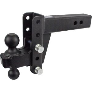 image:imageBulletProof Hitches  25 Adjustable Heavy Duty Trailer Hitch 22000 lb Rating  18 DropRise Trailer Hitch with 2 amp 2516 Dual Ball  Powder Coat Solid Steel CorrosionResistant4