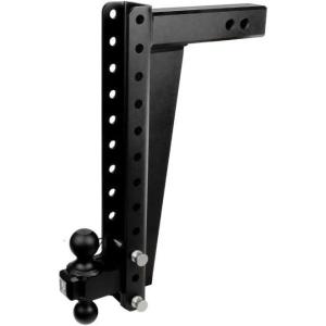 image:imageBulletProof Hitches  25 Adjustable Heavy Duty Trailer Hitch 22000 lb Rating  18 DropRise Trailer Hitch with 2 amp 2516 Dual Ball  Powder Coat Solid Steel CorrosionResistant18