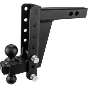 image:imageBulletProof Hitches  20 Adjustable Heavy Duty Trailer Hitch 22000 lb Rating  4 DropRise Trailer Hitch with 2 amp 2516 Dual Ball  Powder Coat Solid Steel CorrosionResistant8