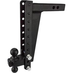image:imageBulletProof Hitches  20 Adjustable Heavy Duty Trailer Hitch 22000 lb Rating  4 DropRise Trailer Hitch with 2 amp 2516 Dual Ball  Powder Coat Solid Steel CorrosionResistant14