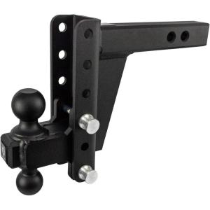 image:imageBulletProof Hitches  20 Adjustable Heavy Duty Trailer Hitch 22000 lb Rating  4 DropRise Trailer Hitch with 2 amp 2516 Dual Ball  Powder Coat Solid Steel CorrosionResistant6