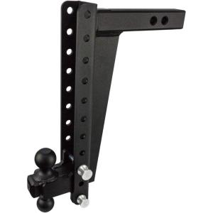 image:imageBulletProof Hitches  20 Adjustable Heavy Duty Trailer Hitch 22000 lb Rating  4 DropRise Trailer Hitch with 2 amp 2516 Dual Ball  Powder Coat Solid Steel CorrosionResistant16