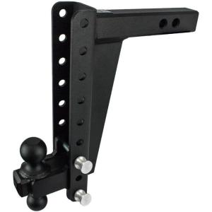 image:imageBulletProof Hitches  20 Adjustable Heavy Duty Trailer Hitch 22000 lb Rating  4 DropRise Trailer Hitch with 2 amp 2516 Dual Ball  Powder Coat Solid Steel CorrosionResistant12