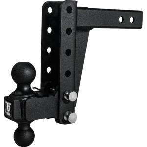 image:imageBulletProof Hitches  20 Adjustable Medium Duty Trailer Hitch 14000 lb Rating  4 DropRise Trailer Hitch with 2 amp 2516 Dual Ball  Powder Coat Box Steel CorrosionResistant6