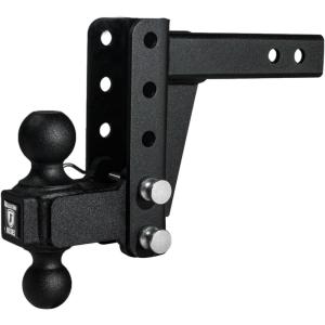 image:imageBulletProof Hitches  20 Adjustable Medium Duty Trailer Hitch 14000 lb Rating  4 DropRise Trailer Hitch with 2 amp 2516 Dual Ball  Powder Coat Box Steel CorrosionResistant4